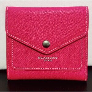 Borgasets Small Wallet Women Genuine Leather RFID Blocking Card (Rose) NEW